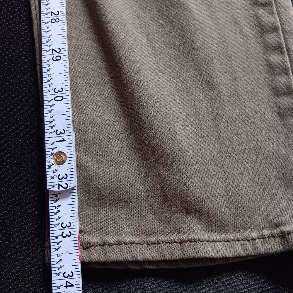 Buffalo David Bitton Archer Slim Stretch Pants Khaki Chino Green Mens 32 x 34 - Picture 10 of 11